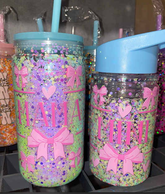20oz Mama and Mini Snowglobe set